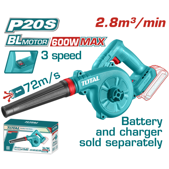 TOTAL 鋰電吹風機-單主機 (TABLI2068)