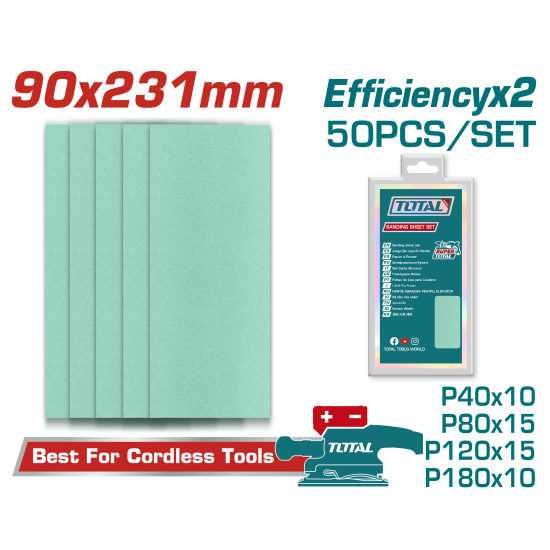 TOTAL 砂紙/90X231mm/片組 (TAC0902311)