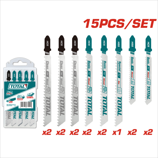 TOTAL 線鋸機鋸片組 15PCS (TAC1501)