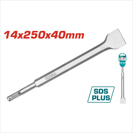 TOTAL 四溝扁鑿 14*250*40mm (TAC15121412)