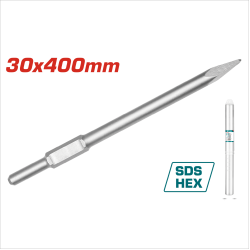 TOTAL 65型鎚鑽專用加長尖鑿 30*400mm (TAC15333011)