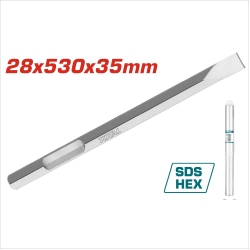 TOTAL 65型扁鑿 28*520*35mm (TAC153428112)