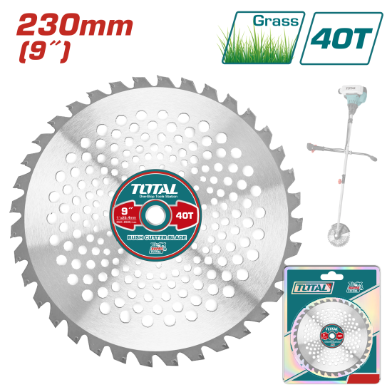 TOTAL 40齒割草刀片/230mm/40T/25.4mm內徑 (TAC234615)