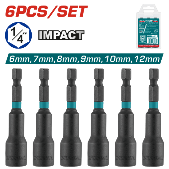  TOTAL 強力電動起子套筒組 65mm 6PCS (TAC2765061)