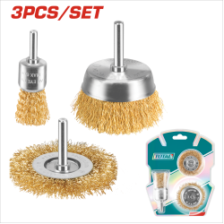 TOTAL 3PCS 帶柄鋼絲輪 (TAC310031)