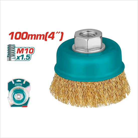 TOTAL M10 電動砂輪機 專用碗型鋼絲輪 4吋 (TAC31041.2)