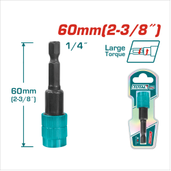 TOTAL 六角柄快脫延長接桿 60mm (TAC462602)