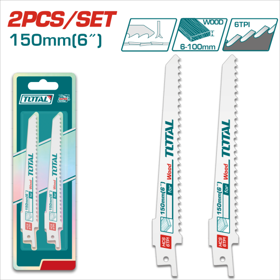 TOTAL 軍刀鋸片組 150mm(6")  (TAC52644D)