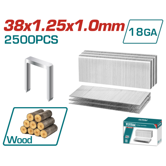 TOTAL 38mm碼K釘/1.25*1.0mm (TAC918382)