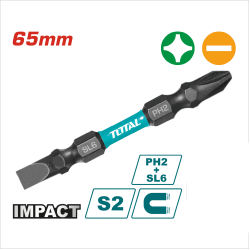 TOTAL 衝擊電動起子頭 十字一字 <單支> (TACIM16HL133)