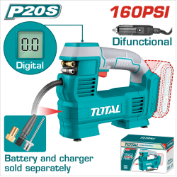 <請洽各經銷通路> TOTAL 20V 鋰電汽車打氣機 (TACLI2012)