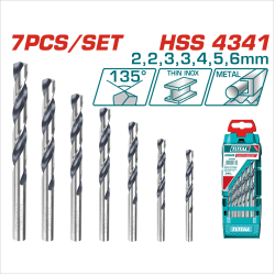 TOTAL 直柄高鈷鑽尾組 7件組 (TACSD0075)