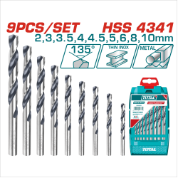 TOTAL 直柄高鈷鑽尾組 9件組 (TACSD0095)