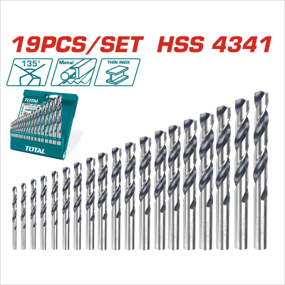 圓柄金屬高鈷鑽尾組 公制 19pcs(TACSD0195)