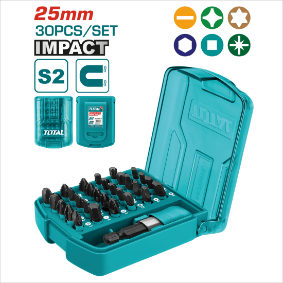 TOTAL 衝擊螺絲起子頭組套 30PCS (TACSD18306)