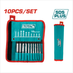 TOTAL 四溝鑽尾組 四溝尖鑿 平鑿 10PCS (TACSD19101)