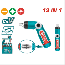 TOTAL 13合1棘輪式螺絲起子組 (TACSD30136)