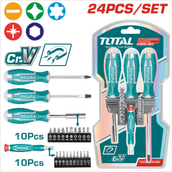 TOTAL 24件螺絲起子頭套裝組 (TACSD302462)