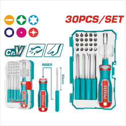 TOTAL 30件可替換螺絲起子組套 (TACSD30306)