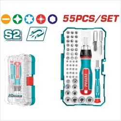 TOTAL 55件螺絲起子頭套裝組 (TACSD30556)