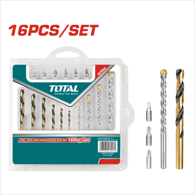 綜合水泥金屬鑽尾加起子頭組套 16pcs(TACSD3165)