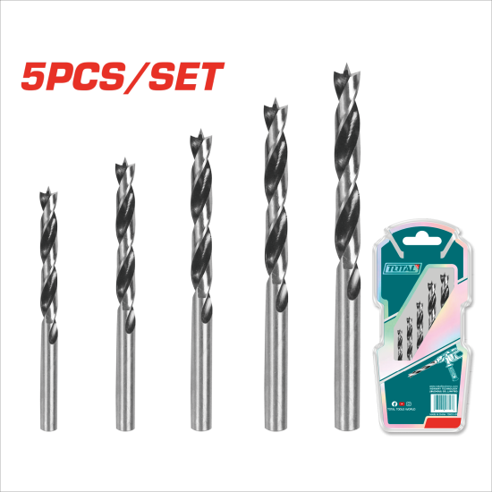 TOTAL 三尖木工鑽尾組 5PCS (TACSD7055)