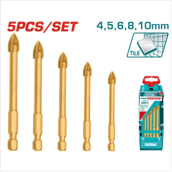 TOTAL 玻璃鑽頭組套 5PCS (TACSD7256)