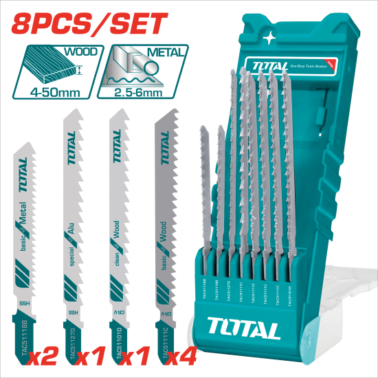 TOTAL 多功能曲線鋸條組 8PCS (TACSD7386)
