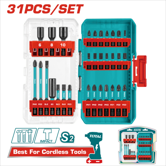 TOTAL 電動起子頭組套 31PCS (TACSDL11306)