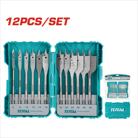 <停產> TOTAL 扁鑽組套 12pcs (TACSDL1201)