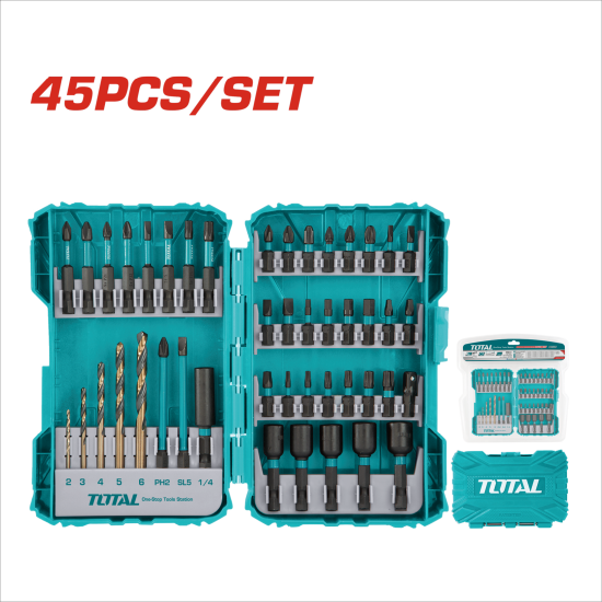 <停產> TOTAL 衝擊起子頭組套 45PCS (TACSDL24502)