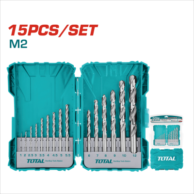 圓柄金屬高鈷鑽尾組 M2鋼 15pcs(TACSDL51502)