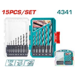TOTAL 鋰電麻花鑽組套15PCS (TACSDL51506)