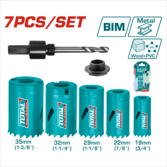 TOTAL 雙金屬鑽尾組 7PCS (TACSH1071)
