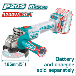 < 請洽各經銷通路 >TOTAL 20V 鋰電無刷砂輪機 5吋 1200W MAX (TAGLI221253)