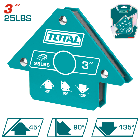 TOTAL  3吋定位器/磁吸取角器 <25LBS> (TAMWH25032)