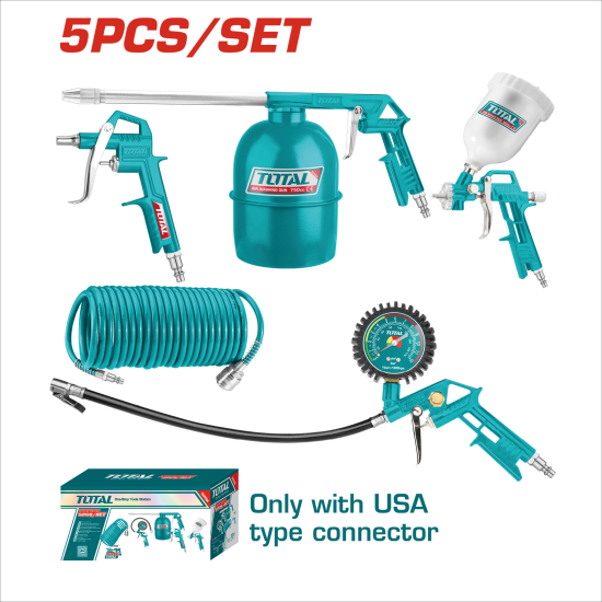 TOTAL 5合1 氣動工具組套 (TATK053-1)