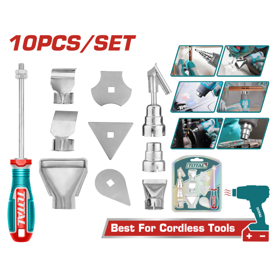 TOTAL 熱風槍配件10件組 (TBA1011)
