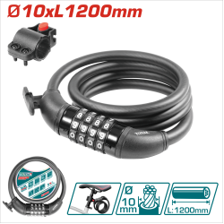 TOTAL 總工具 自行車密碼鎖 10*1200mm (TBK21012)