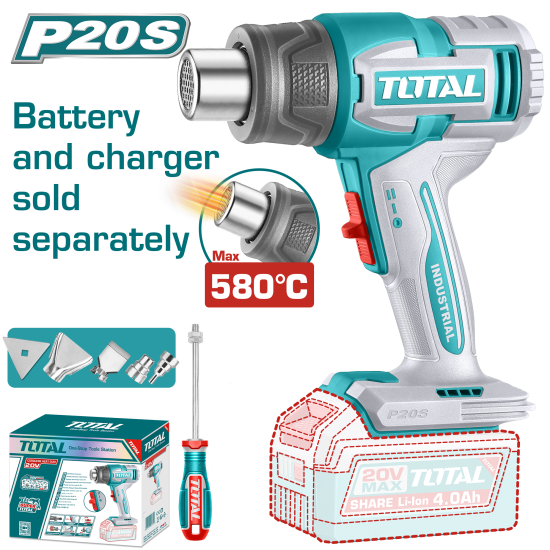 TOTAL 鋰電熱風槍-單主機 (TBLI2008)