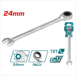 TOTAL 棘輪梅開板手 24mm (TCSPAR241)