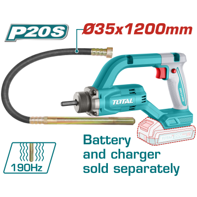 TOTAL 鋰電水泥震動棒-單主機 (TCVLI202502)