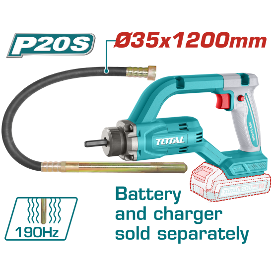 TOTAL 鋰電水泥震動棒-單主機 (TCVLI202502)