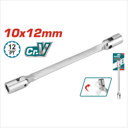 TOTAL 雙搖頭套筒板手 10*12mm (TDFSW10121)