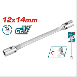 TOTAL 雙搖頭套筒板手 12*14mm (TDFSW12141)