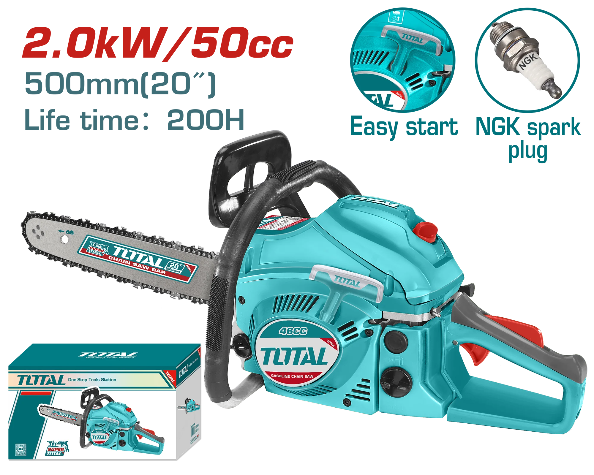 TOTAL 20吋二行程鏈鋸機(TG5502011)