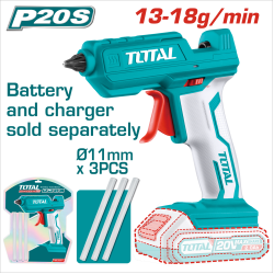 < 請洽各經銷通路 > TOTAL 20V 鋰電熱熔膠槍 <單主機> (TGGLI2001)