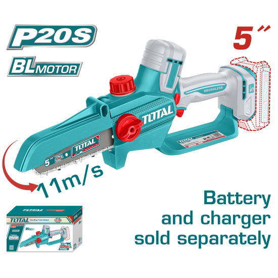 TOTAL 5吋鋰電手持鏈鋸-單主機 (TGSLI2056)