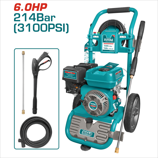 TOTAL 四行程高壓清洗機/高效能洗車機 6HP 214Bar (TGT250105)