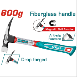 TOTAL 纖維柄金工鎚 600G (THCH61060)